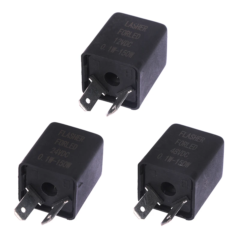 12V/24V48V Flasher Relay with Buzzer Indicator Motorcycle Inbuilt Beeper Flasher relay for Turn Signal LED Blinker