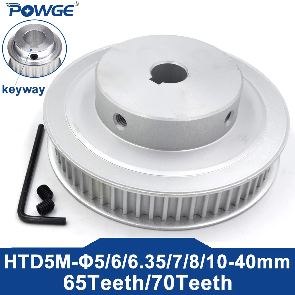 POWGE 70 65 teeth HTD 5M Timing Pulley BF Bore 10/12/14/15/16/17/18/19/20/25/30/35/40mm for HTD5M belt width 15/20/25mm 70T 65