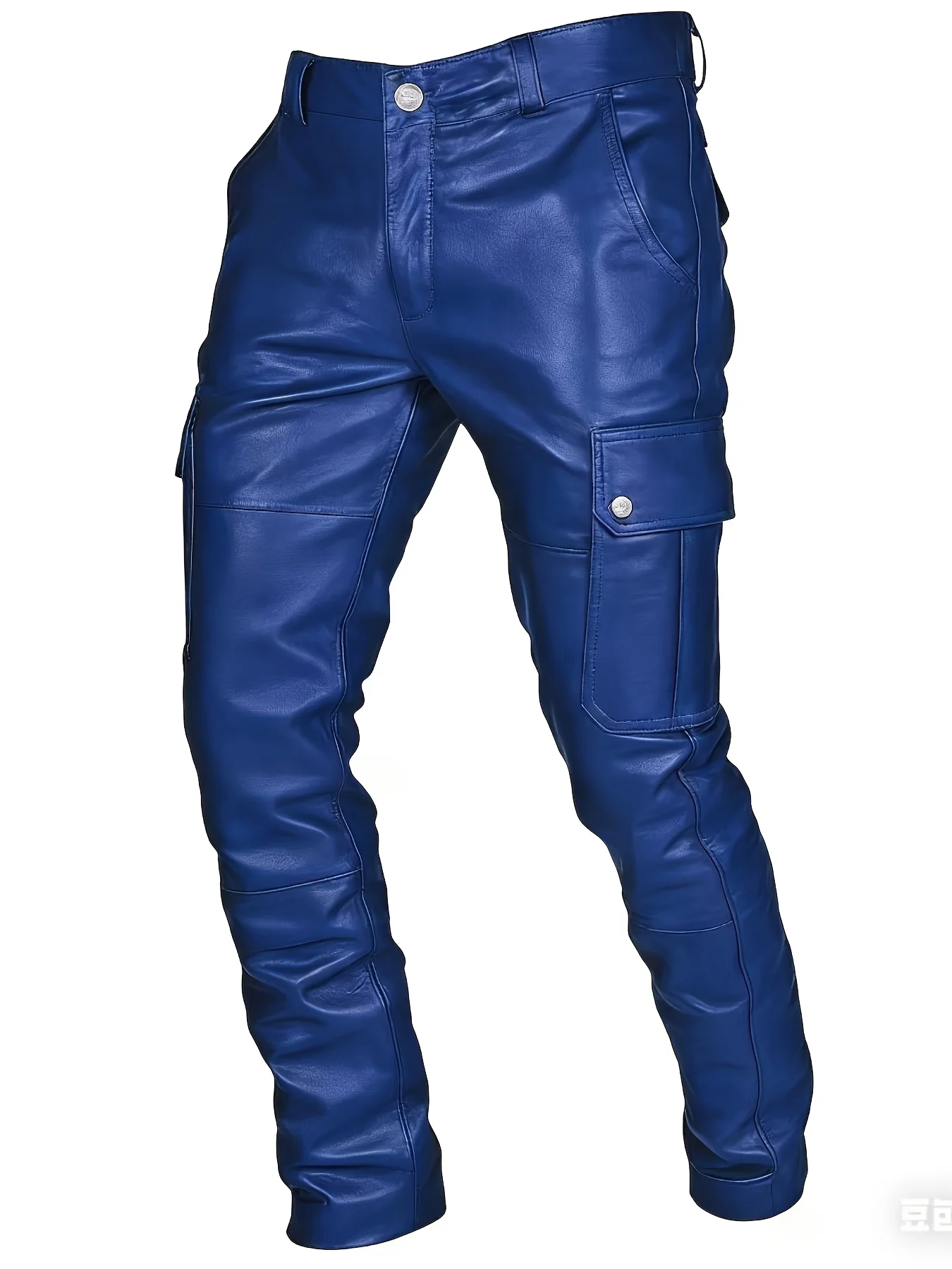 Übergrößen-Herren-Arbeitshose aus PU-Leder, Weich im Griff, Multi-Taschen, Lässige Business-Kleidung, Leicht und Warm für Outdoor-Aktivitäten, Herbst- und Winterstil – Detail 3