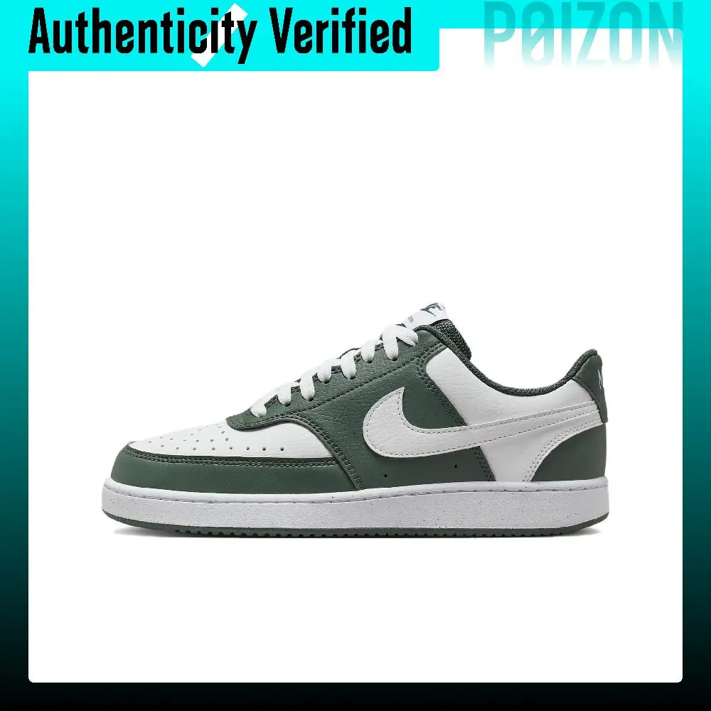 Nike Court Vision Slip Resistant Abrasion Resistant Low top Skateboard Shoes Women's Green White DH3158-300