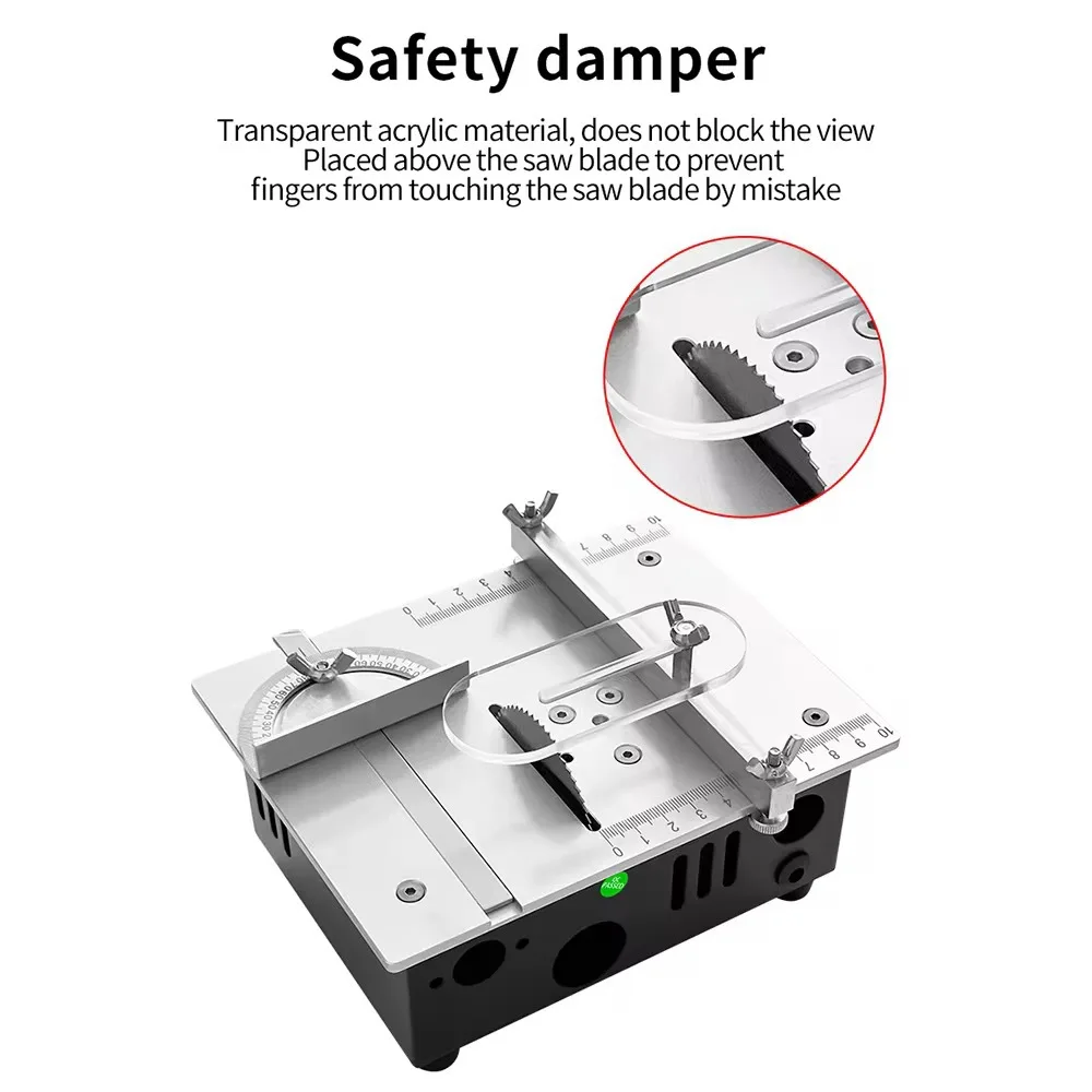 Miniature Table Saw 2 Inch Acrylic PCB Cutting Machine Small Precision Woodworking Mini Chainsaw for Household Use