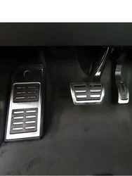 Gas Accelerator Brake Footrest Pedal Cover For Audi Q7 Q8 2017-2024 Volkswagen Touareg LHD 2019-2024 Porsche Cayenne 2020-2024
