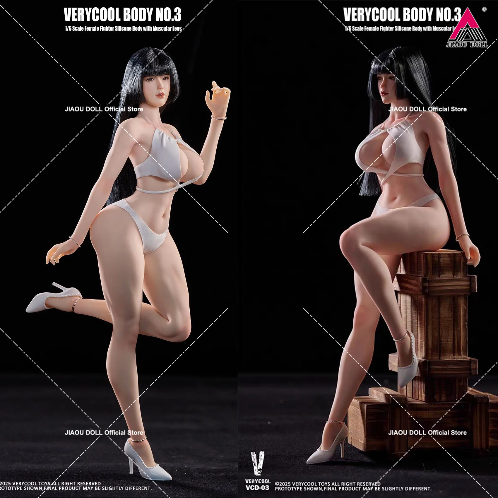 

VERYCOOL VCD-03 1/6 Scale Female Seamless Body Plump Big Breasts Makeup 12'' Super Flexible Soldier Action Figure Body Dolls Toy