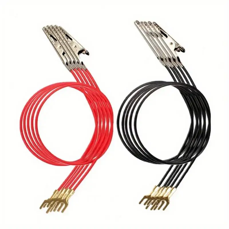 10Pcs U Shaped Battery Bulb Holder Crocodile Clips Wire Connectors for Physics Electrical Experiment School Lab Use