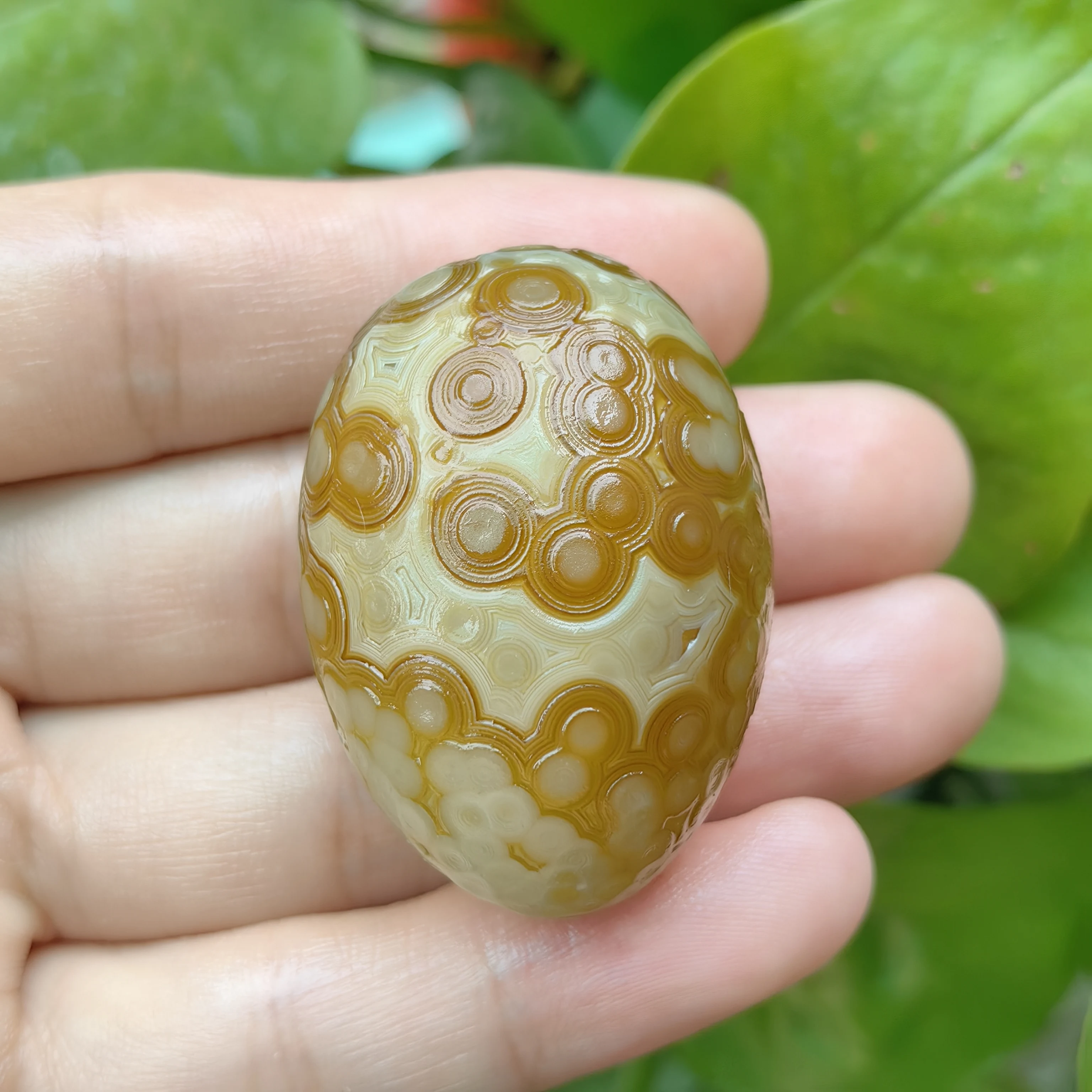 Natural Gobi Mineral Specimen Texture Eye Agate Eyestone Pendant Natural Beads Rare And Precious Bead For Jewelry DIY Decoration