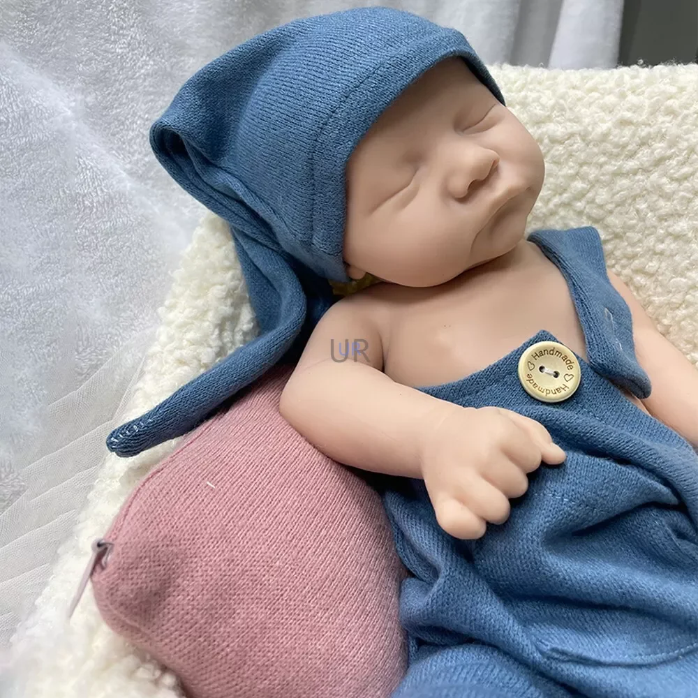 18 Inch Waterproof Silicon Reborn Boy Doll Lifelike Unpainted Reborn Baby Dolls Gift Sets Diy Christmas Toy