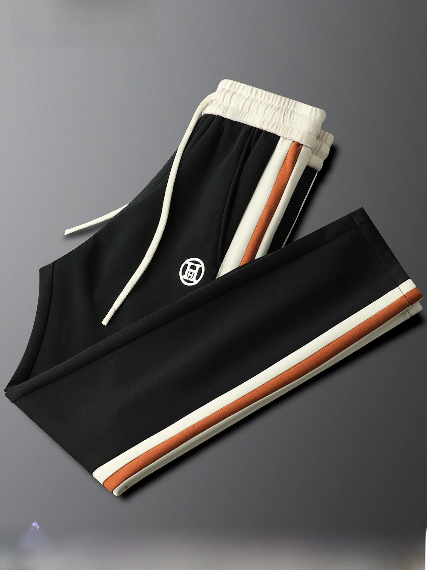 

Новые весенние мужские брюки-джоггеры Slim Fit с цветными блоками, повседневные, с боковыми полосками, спортивные, на эластичном поясе, из смесового полиэстера