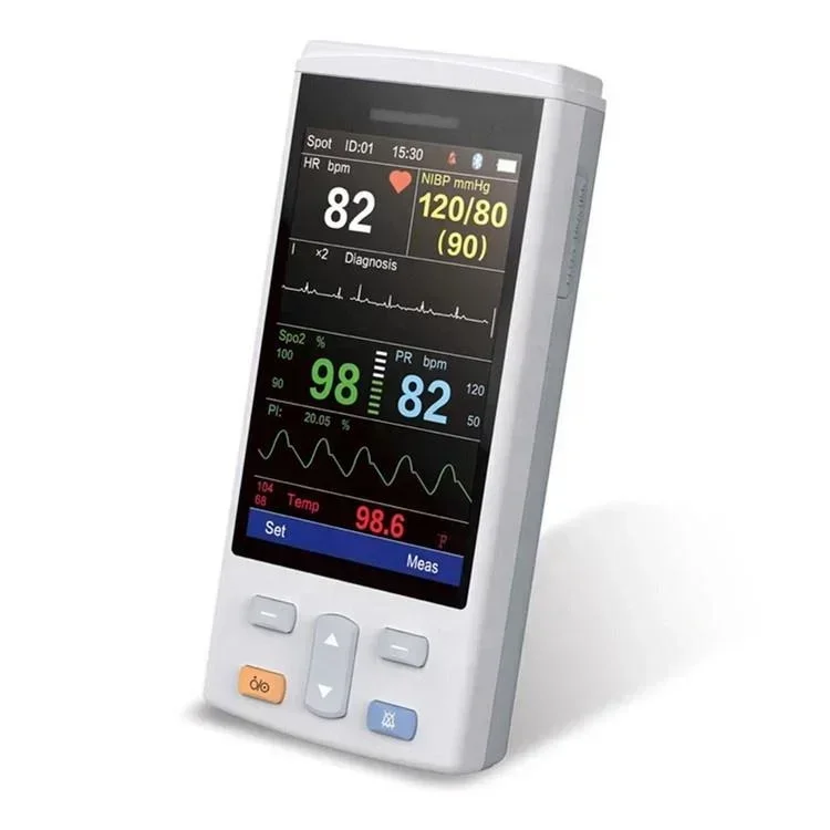 2025 PC200 Handheld Mobile Portable Wireless Monitor Multiparameter Vet Monitor de Sign Vital with ECG function
