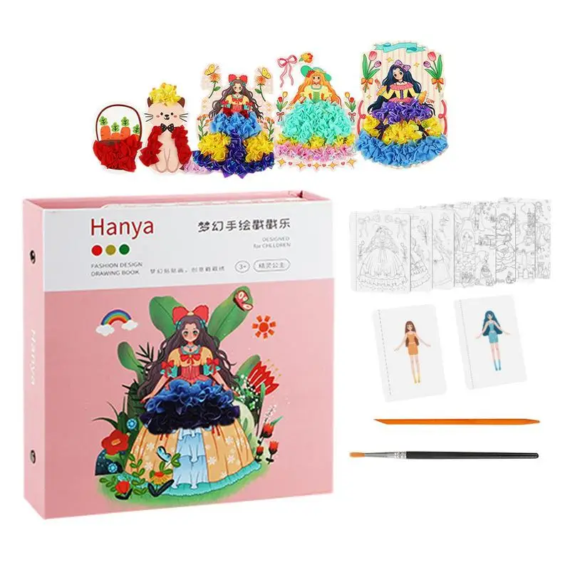 

Poke Art Kits DIY Poke Fun Toys Fashion Design Drawing Book DIY Poke Fun Toys Creative Puzzle Puncture Painting Colorful Activit