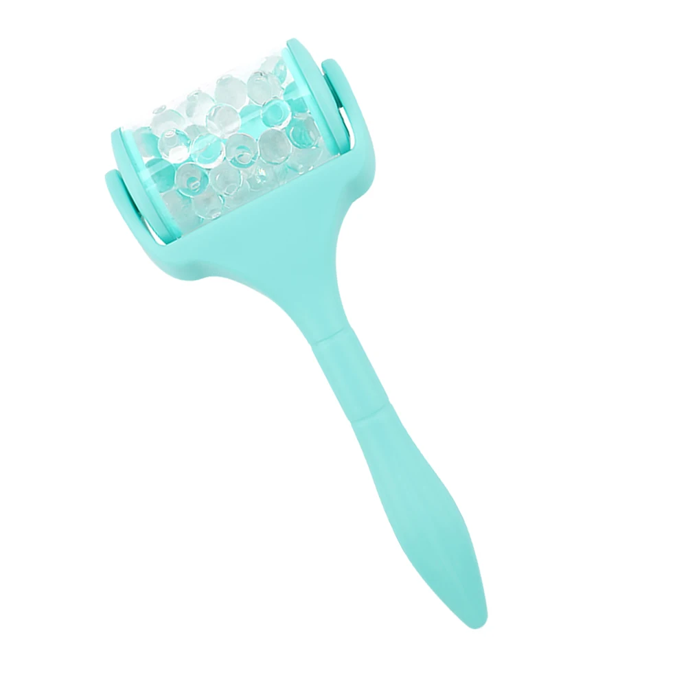 

1Pcs Ice Facial Roller Green Handle Transparent Beads Portable Face Lifting Tool Face Massager Beauty Instrument