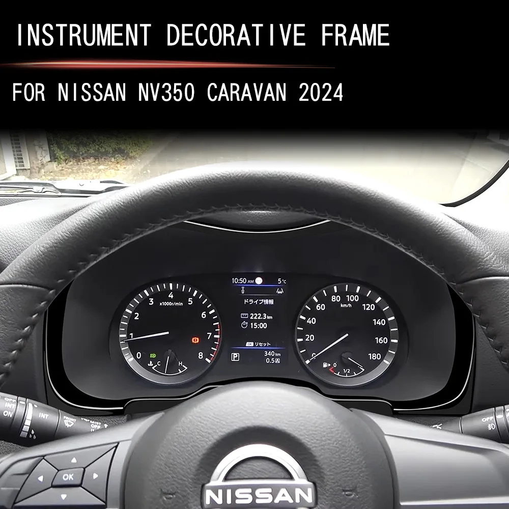 

Car Interior Dashboard Decorative Frame Cover Instrument Panel Stickers For Nissan NV350 CARAVAN 2024 Car Styling Accessories