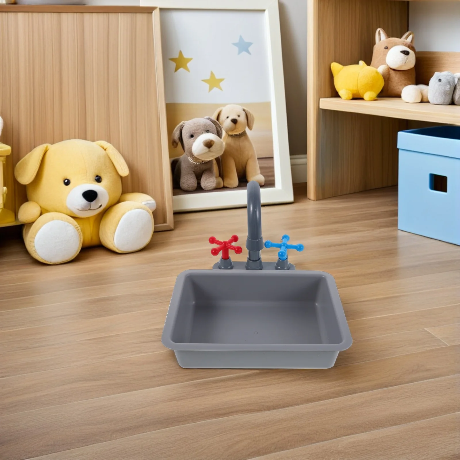 Conjunto de cozinha infantil, torneira realista, pia, fogão de indução simulado, efeitos sonoros e claros, fingir jogar para crianças