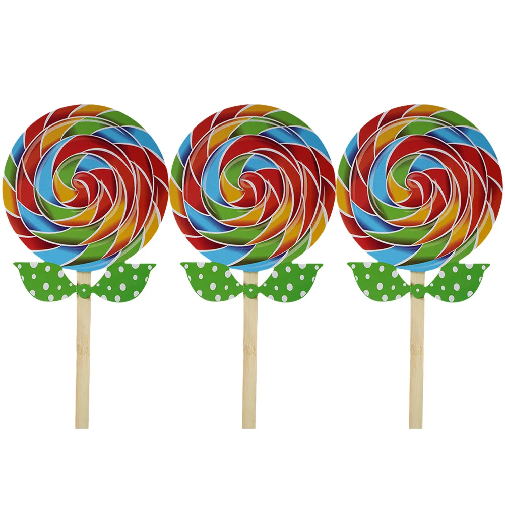 

3pcs Prop Fake Candy Photo Prop Decorative Party Christmas Decoration Simulation Lollipop Giant Lollipop Decorations Scene