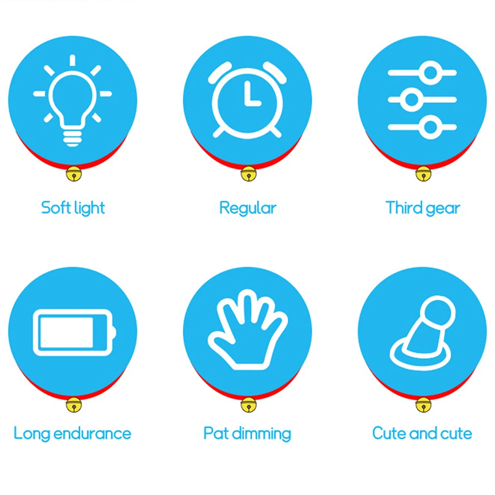 Doraemon Round Hand Lamp Kids Night Light Adorable Silicone LED Light Present for Boys Girls Home Decor with Keychain