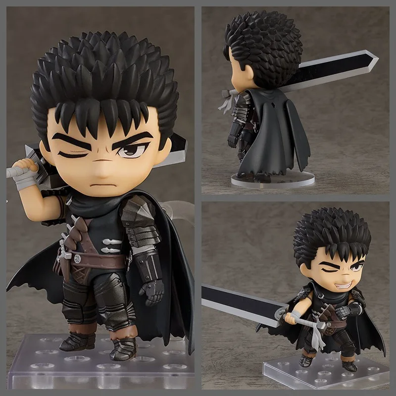 Figura de acción Berserk versión Q # 2134 Guts estatuilla espada leyenda del viento espada espadachín negro modelo muñecas de Anime