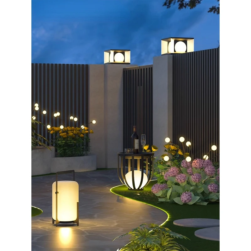 Courtyard light, solar outdoor light, garden lawn light, atmosphere floor light, rooftop terrace layout, balcony decoration ligh