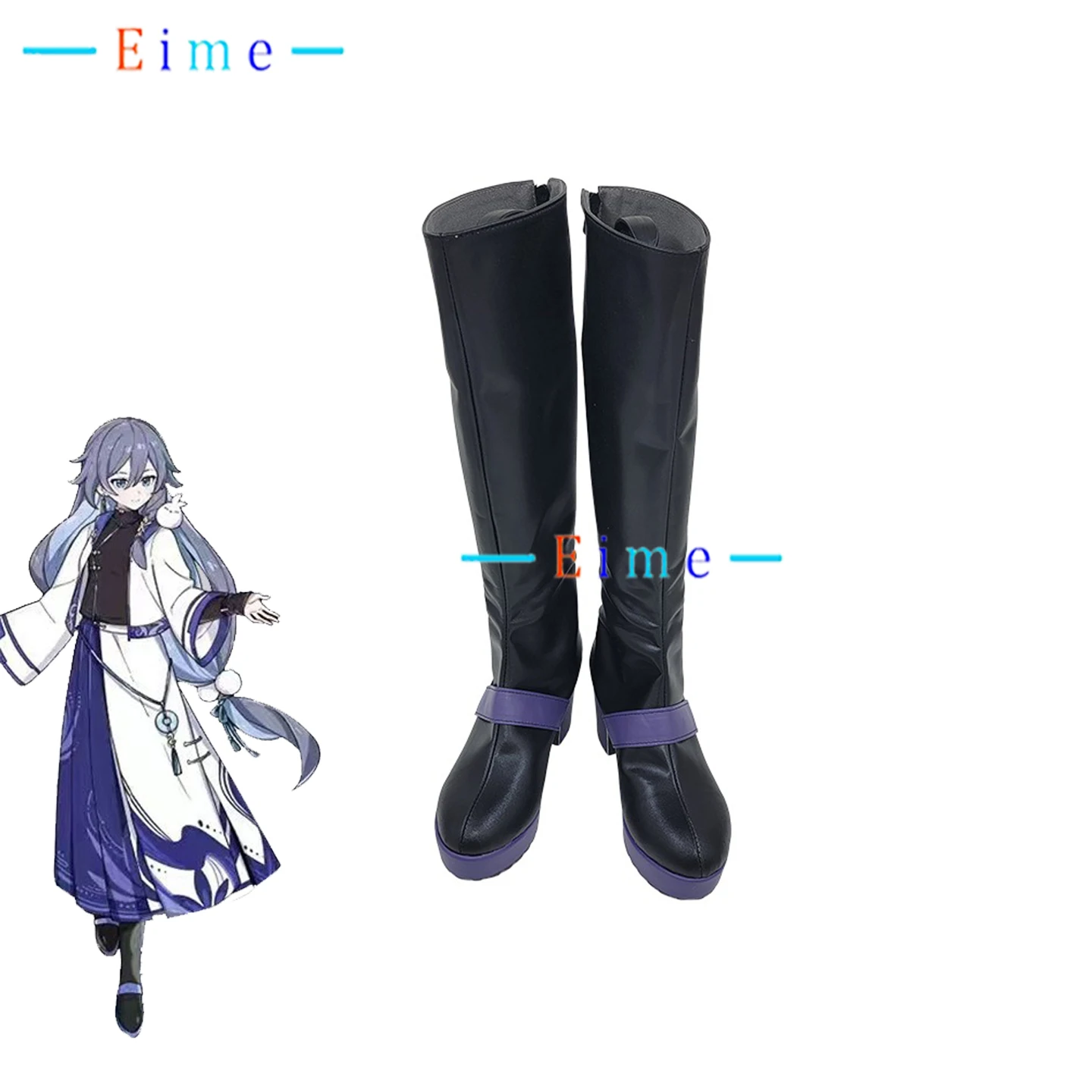 

Seele Vollerei Cosplay Shoes PU Leather Shoes Halloween Carnival Boots Honkai Impact 3 Cosplay Props Custom Made