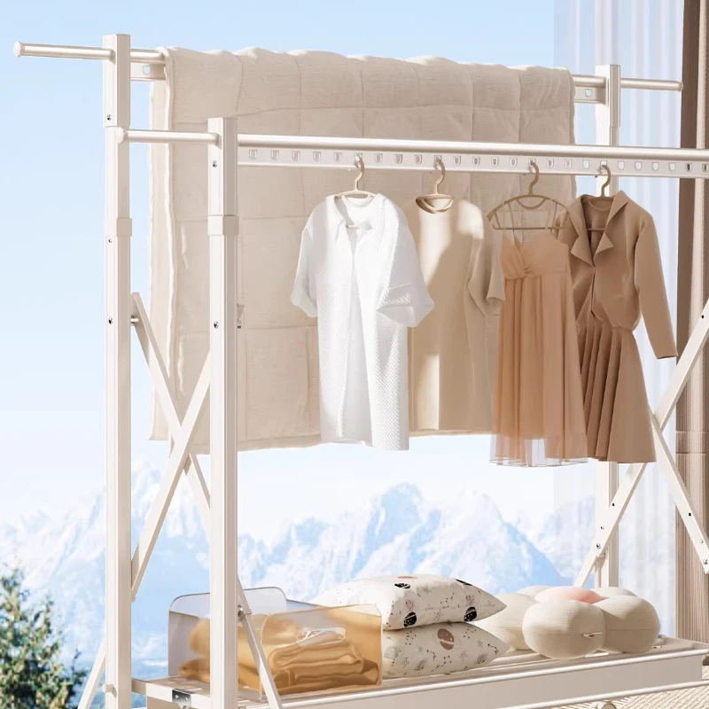 

Balcony Floor-to-ceiling Household Indoor and Outdoor Retractable Clothes Drying Rod Clothes Drying Artifact