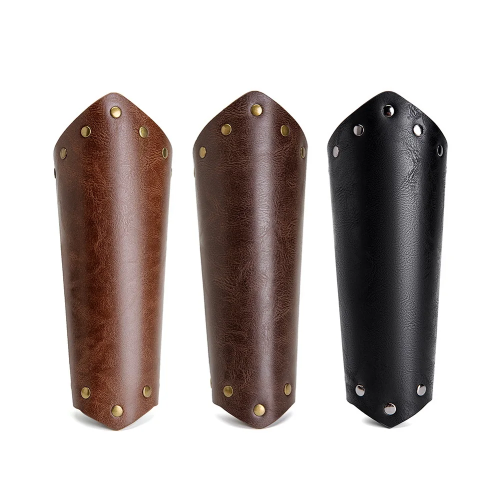 Męskie Średniowieczne Cosplayowe Nakładki na Ręce ze Skóry PU, Sznurowane, Wikingowie, Piraci, Rycerze, Rękawice, Ochraniacze na Nadgarstki, Bransoletki, Akcesoria Steam Punk