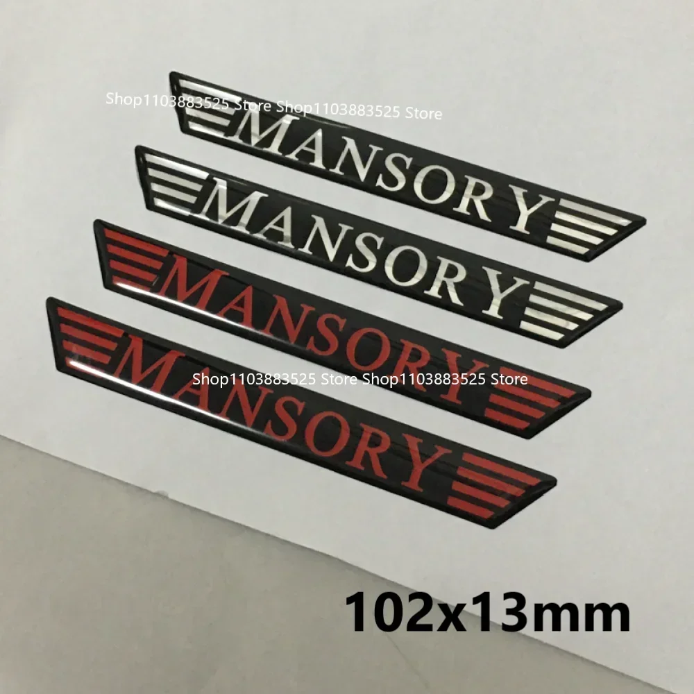 Pasted Car 102x13mm Hard Rubber Produc Modify Logo Sticker for Mansory W465 W464 G500 G63 Emblem Badge Sticker Accessories