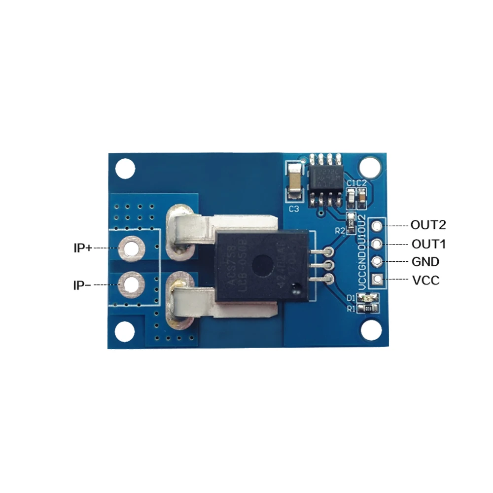 

Linear Hall Current Sensor Module 3-5.5V ACS758LCB-050B-PFF-T Current Detection Module 13.5mA Electronic PCB