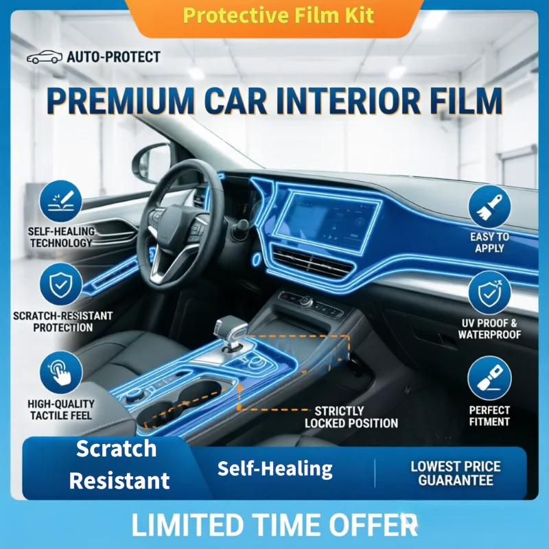 For 2023 Isuzu D-Max center console gear shift paint protection film navigation screen protector interior film