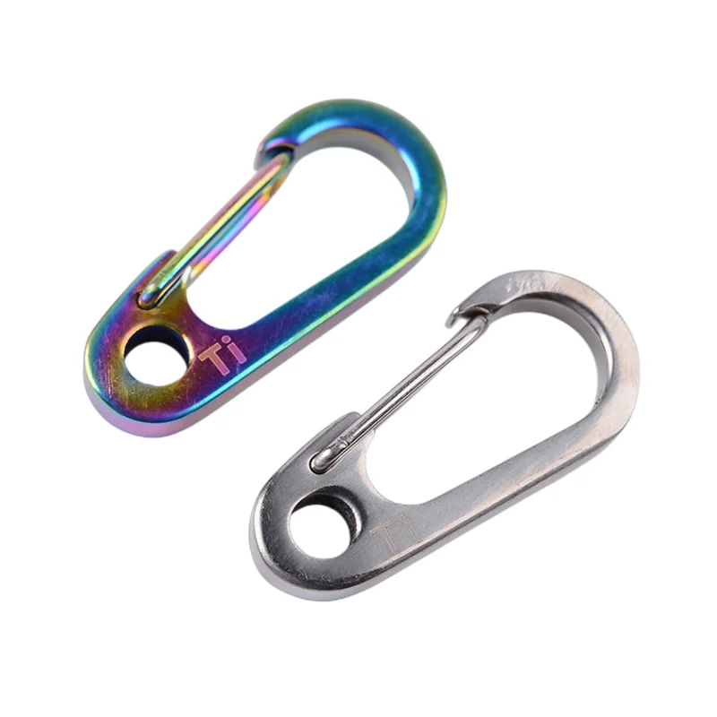 

Titanium Alloy Keychain Outdoor Small Tool Alloy Key Ring Mountain Climbing Hang Buckle