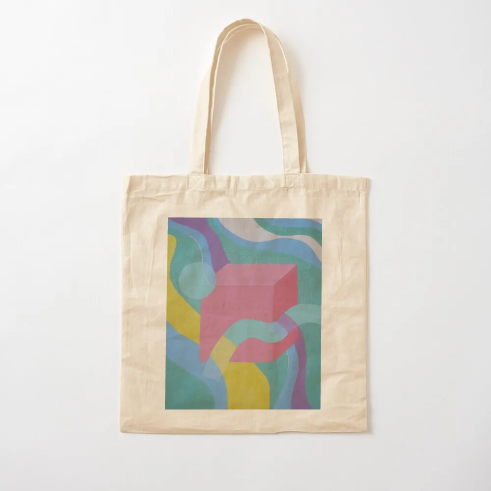 

Swimming Cube Color Block Painting Tote Bag personalized tote great bag canvas tote bags Canvas Bag