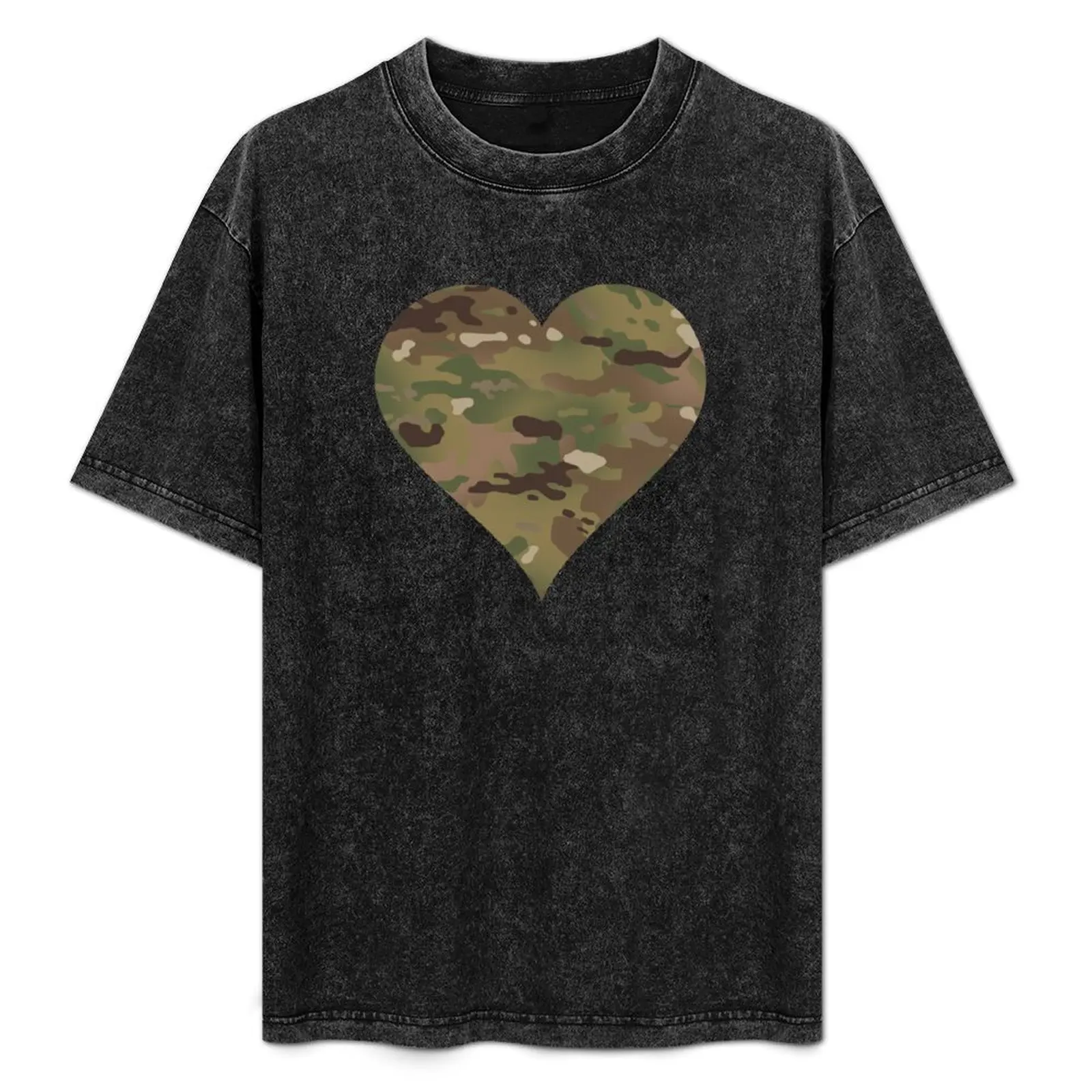 

Camouflage Heart T-Shirt cotton graphic tees summer tops men graphic t shirts