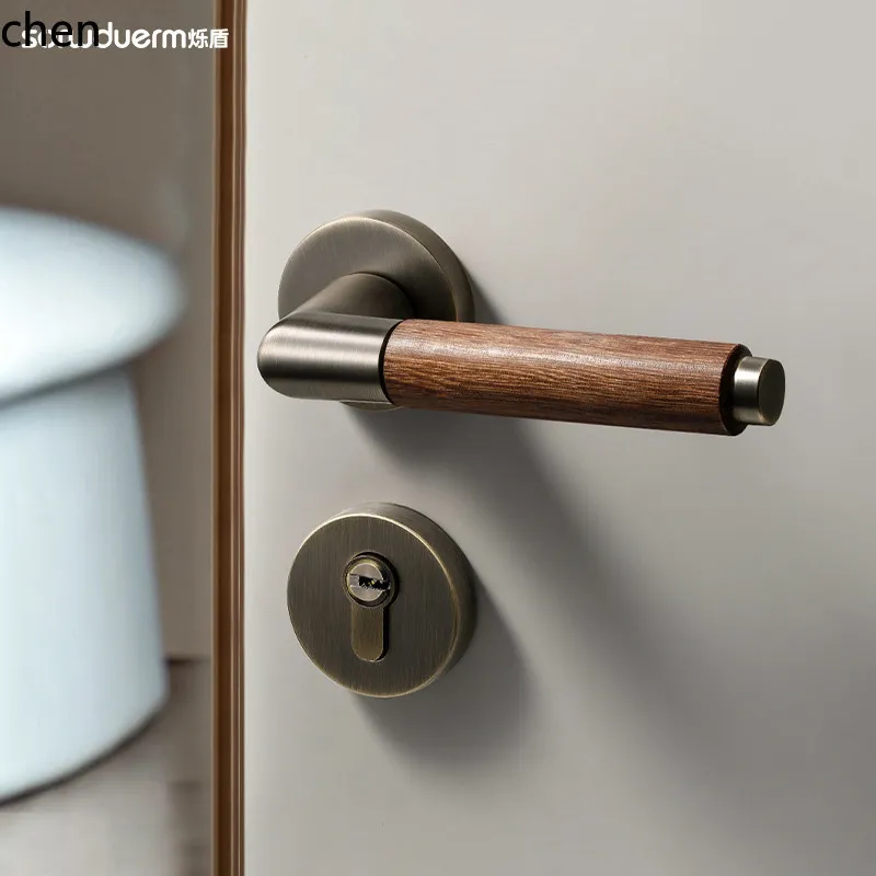 H1 medieval style door lock indoor bedroom door lock retro silent magnetic household door handle