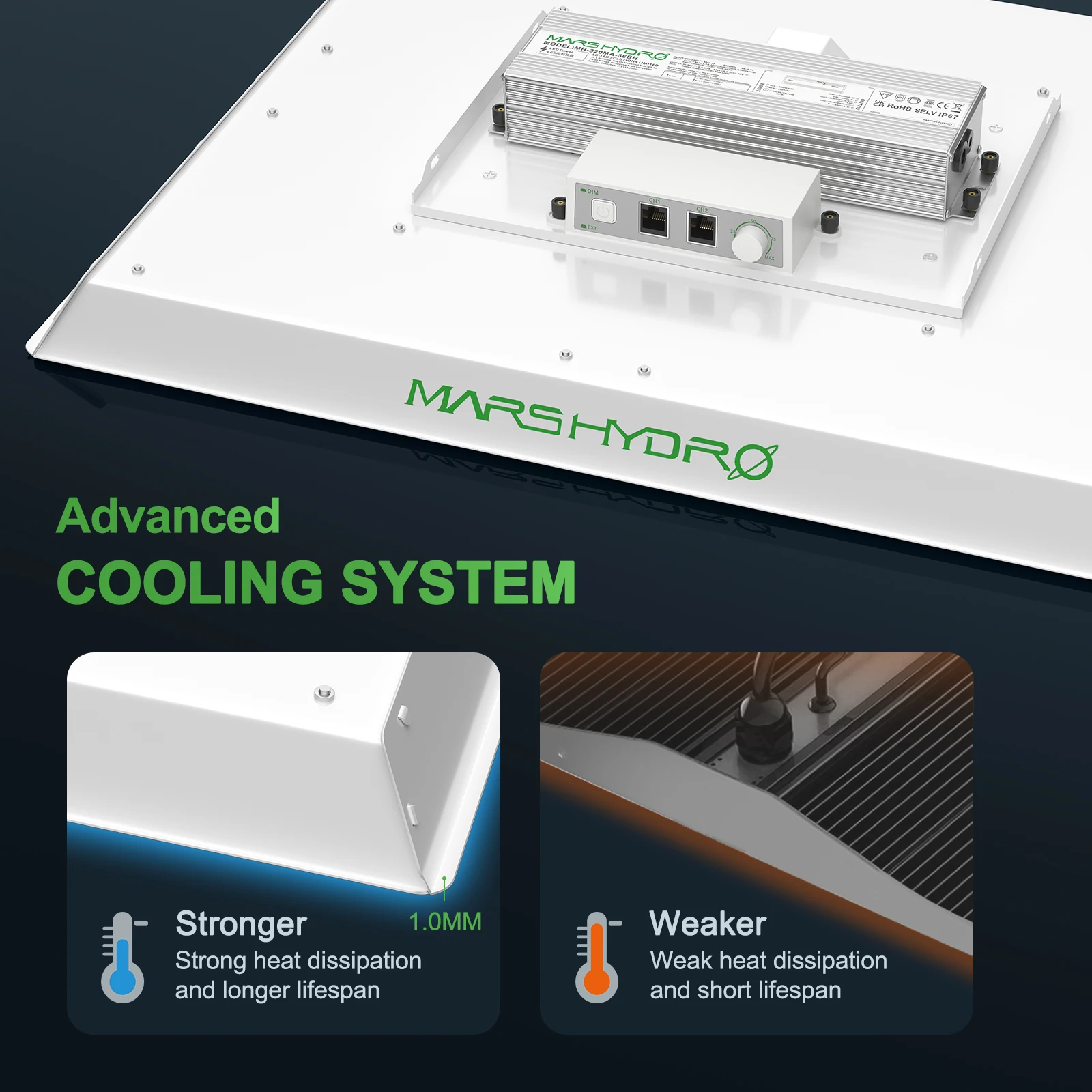 Imagem -06 - Mars Hydro-led Crescer Lâmpada Tslm 2000 Espectro Completo Plantas de Interior Sistema Hidropônico Tenda para Veg Flor Flores Phytolamp