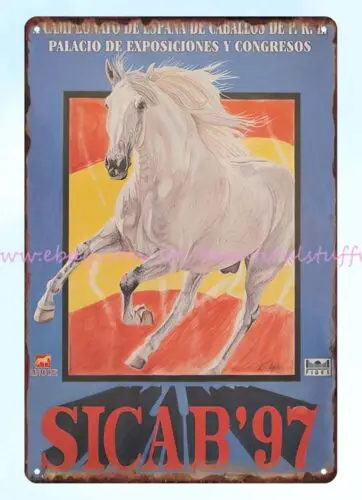 1997 SICAB International Purebred Spanish Horse Show Seville Spain tin sign