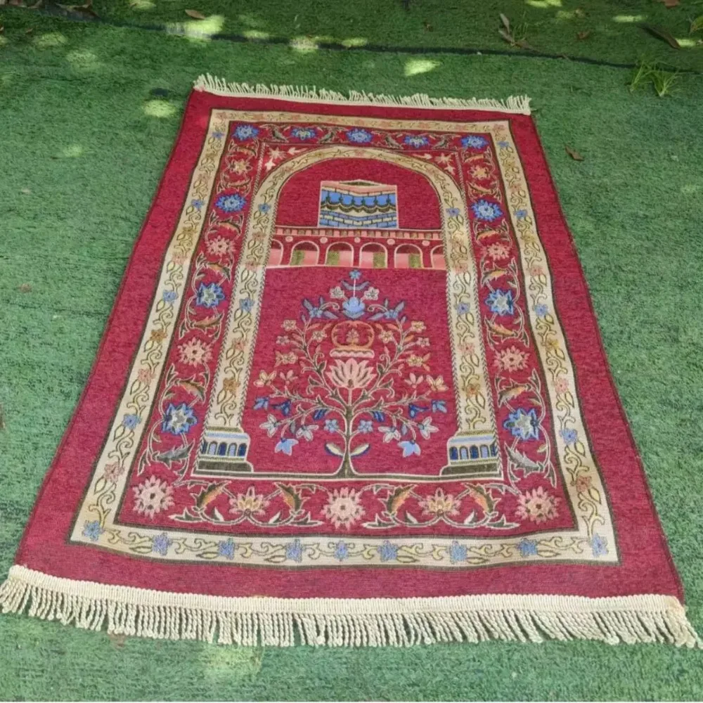 Worship Blanket Worship Kneel Embossing Floor Carpets Non Slip Soft Portable Travel Prayer Mat Flannel Prayer Mat