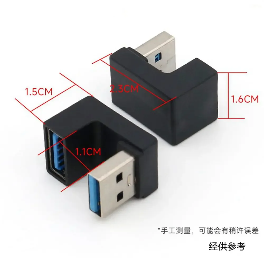 Adattatore USB da tipo A a tipo A Adattatore USB 3.0 angolato su/giù Una spina a femmina Estensione 180 gradi 5 Gbps PC portatile