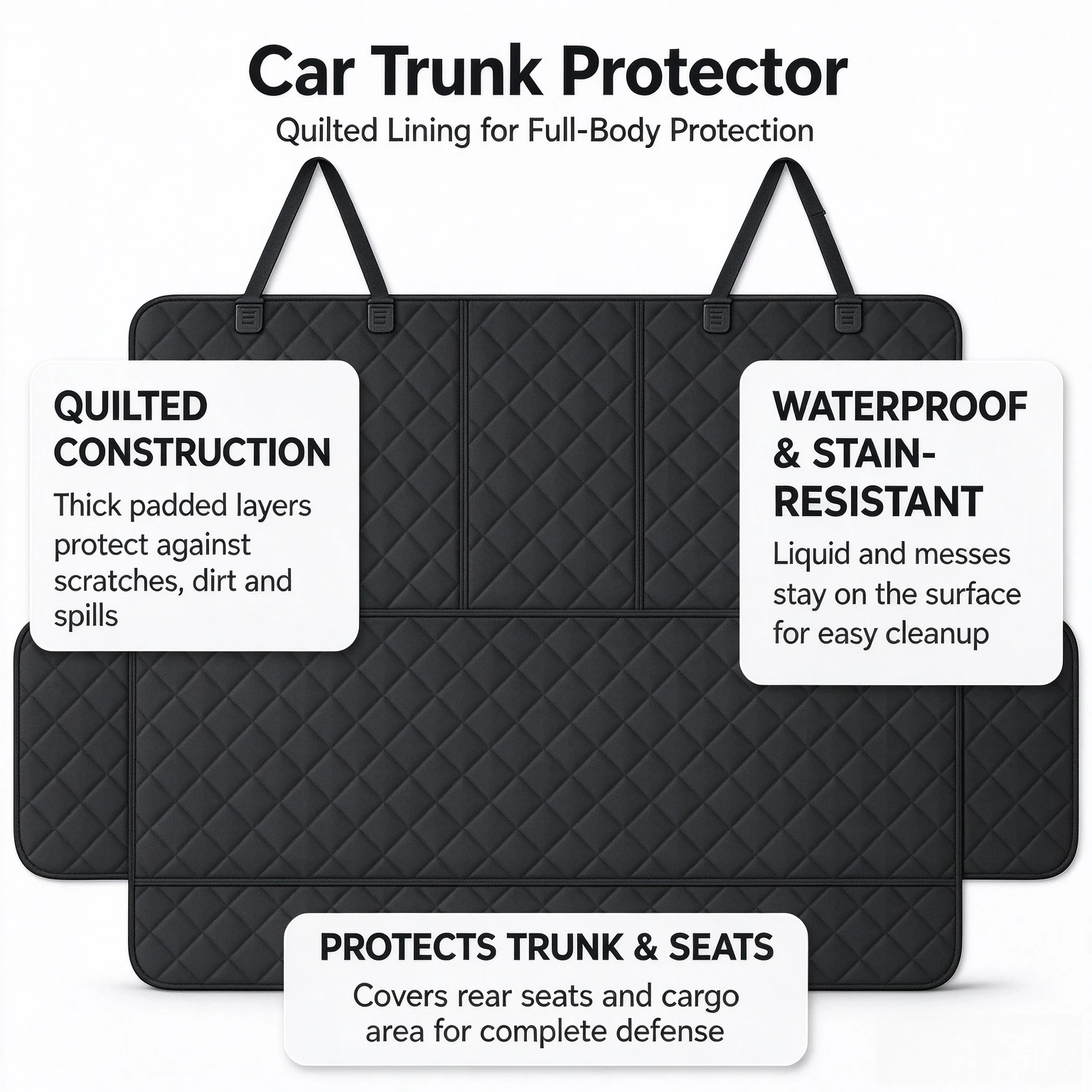 Simple And Stylish Dog Car Seat Cover, Rear Seat Pet Mattress Protection Cover, Waterproof Bench Style Car Seat Cover, Anti Slip Pet Car Bed Dog Hammock, Suitable For Cars SUV, Truck