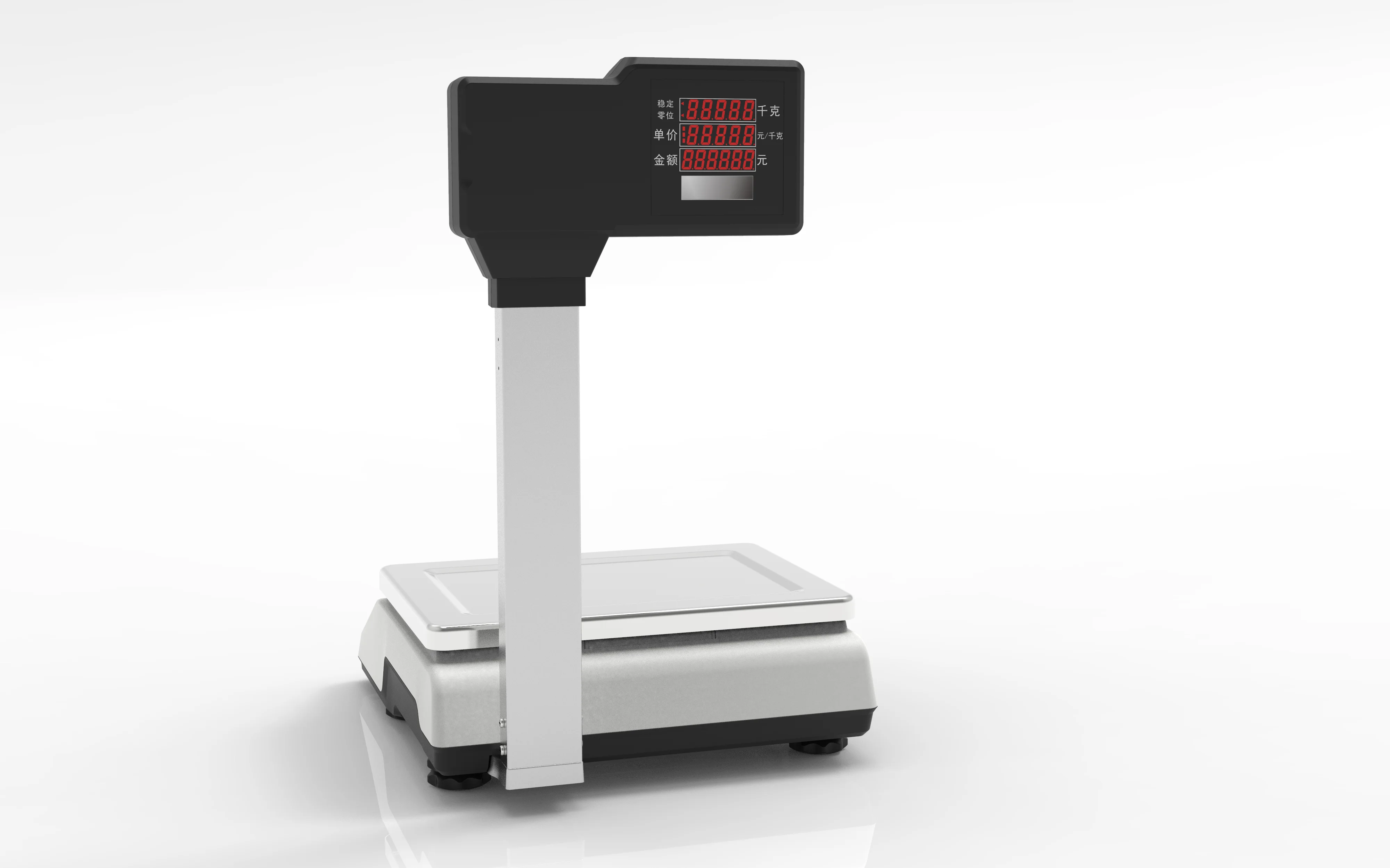 مقياس طباعة ملصق الباركود الرقمي Longfly مع طابعة لنظام الدفع في السوبر ماركت Pos Ai مقياس بسيط