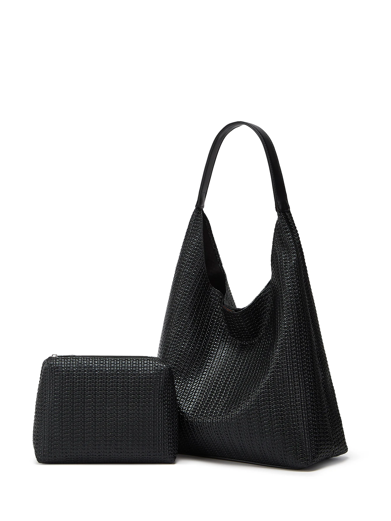 Bolso de mano minimalista de gran capacidad para mujer de 2 piezas de nuevo estilo: diseño moderno, versátil y de un solo hombro