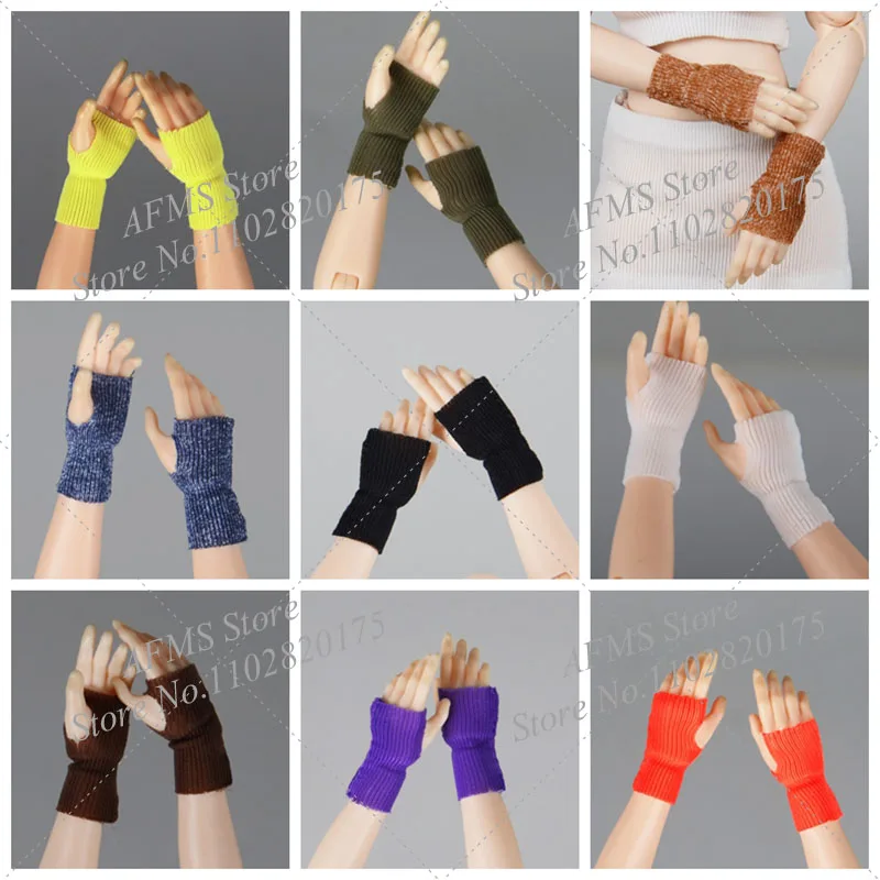 1/12 Scale Collectible Figure Arm Sleeves Gloves Candy Colored Joint Arm Guard Fit 6Inch Anime Women Soldier Action Figure Body