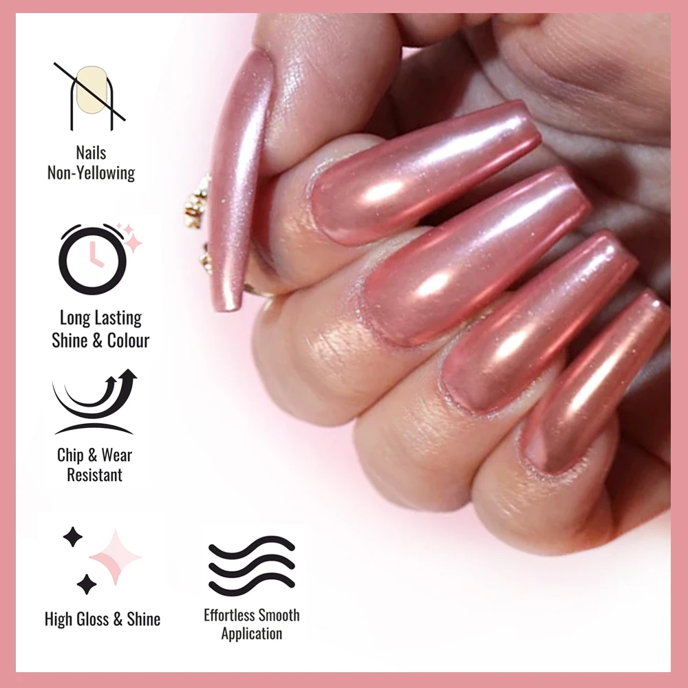 KODIES GEL Metallic Gel Nail Polish 15ML Semi Permanent UV Rose Gold Mirror Chrome Metal Painting Gel Varnish Manicure Gellak