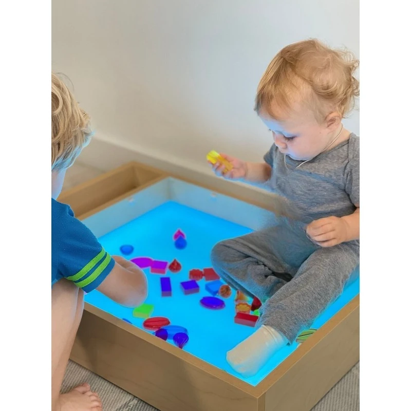 

Kindergarten early education enlightenment solid wood color light box sand painting box playing water sense box