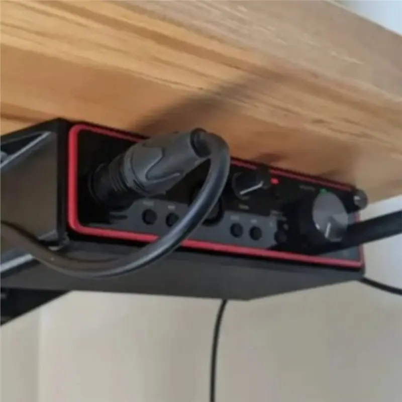 SQPP-Under Desk Bracket Audio Interface Holder Table Bottom Storage Rack Organizer Space