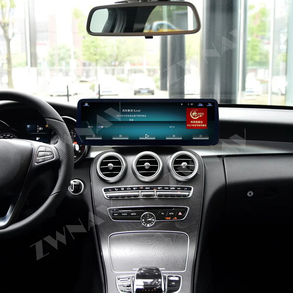 Radio para coche Linux No-Lag de 14.9 pulgadas para Mercedes-Benz Clase C/Clase V/Clase X/GLC 2015-2018 con CarPlay inalámbrico y Android Auto Plug&Play
