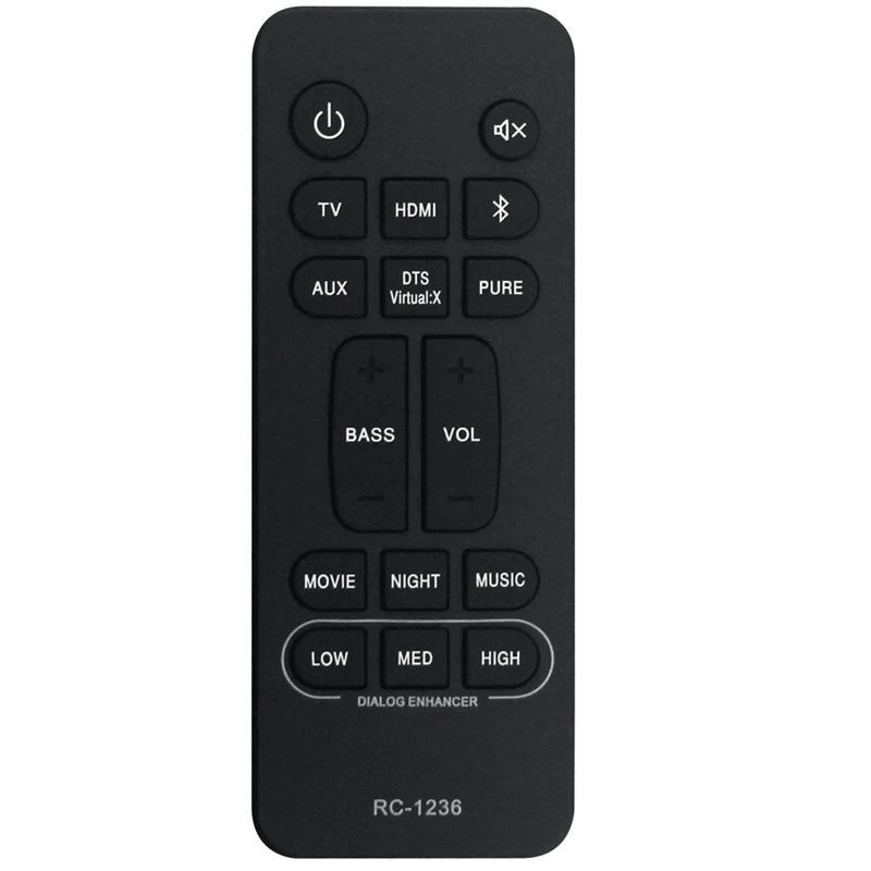 Replace RC-1236 Remote Control For Denon Home Theater Sound Bar System RC1236 DHT-S216 DHTS216 DHT-S216H DHTS216H