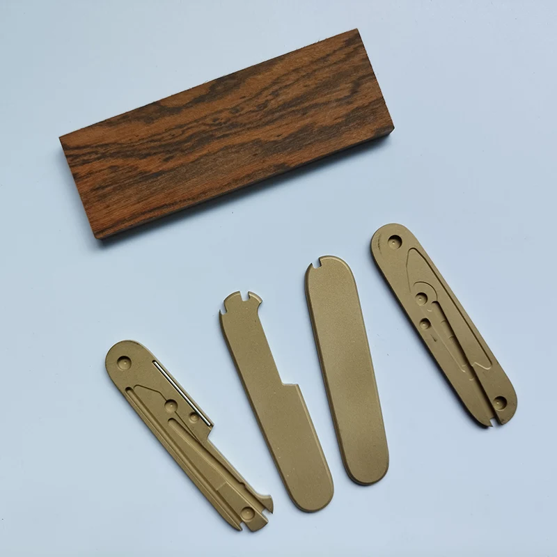 Balança de remendos com cabo de latão/titânio, para facas do exército suíço victorinox de 91mm com palitos/pinça/caneta/slots de pino