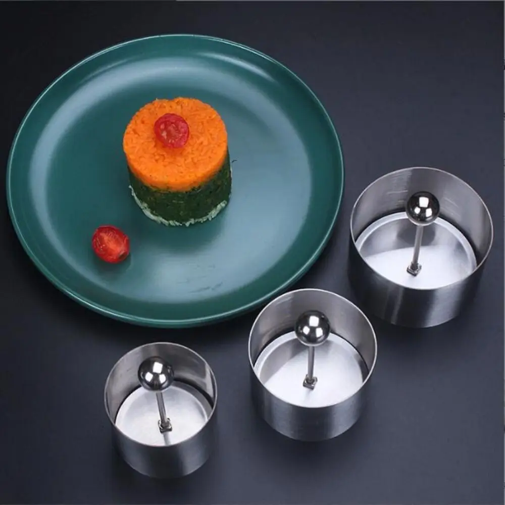 

Stainless Steel Cold Dish Mold Push Rod Non-stick Rice Ball Ring Detachable Dishes Decoration Plate Setting Tools Gadget