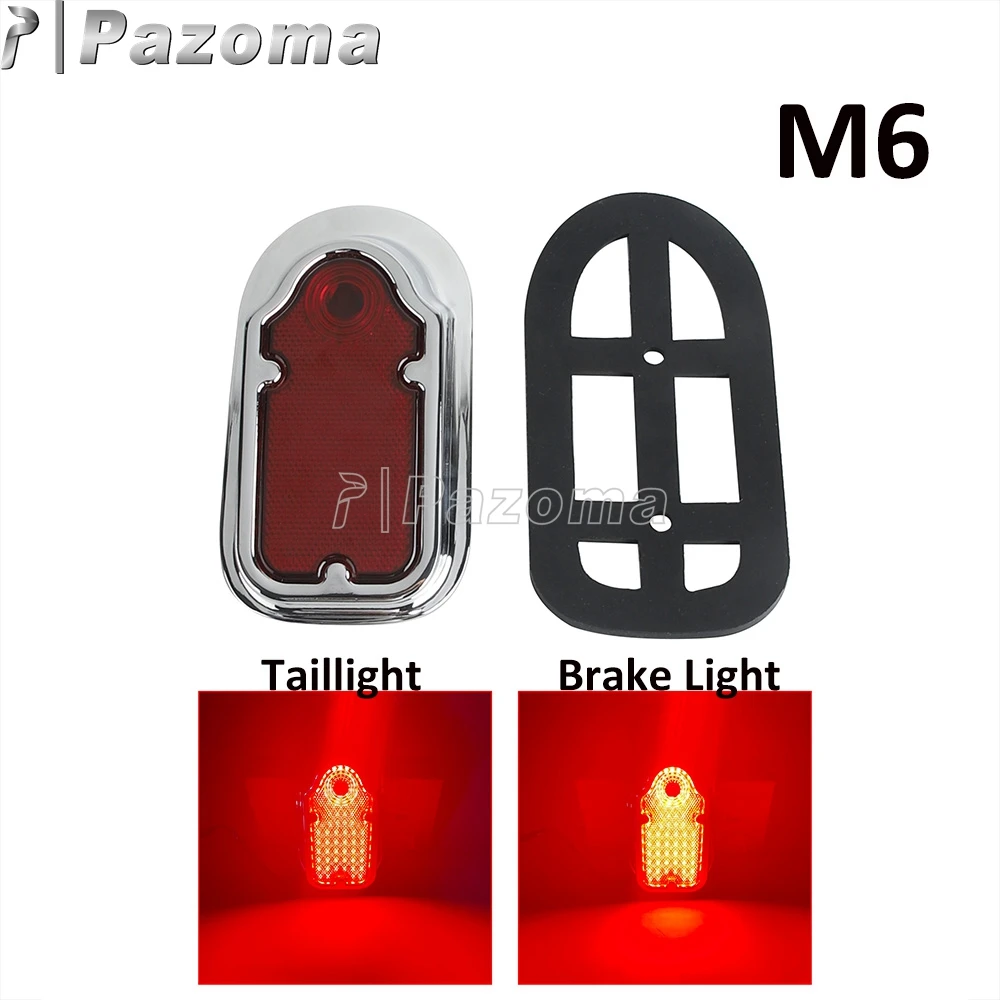 Motorcycle Tombstone Light For Harley Cafe Racer Kawasaki Vulcan Suzuki Yamaha V-Star Honda VTX LED Taillight Rear Brake Blinker