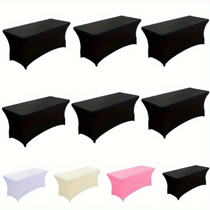 

6PCS Elastic Table Cloth Cover - Elegant and Durable Elastic Fabric, Available in Sizes of 4/6/8FT