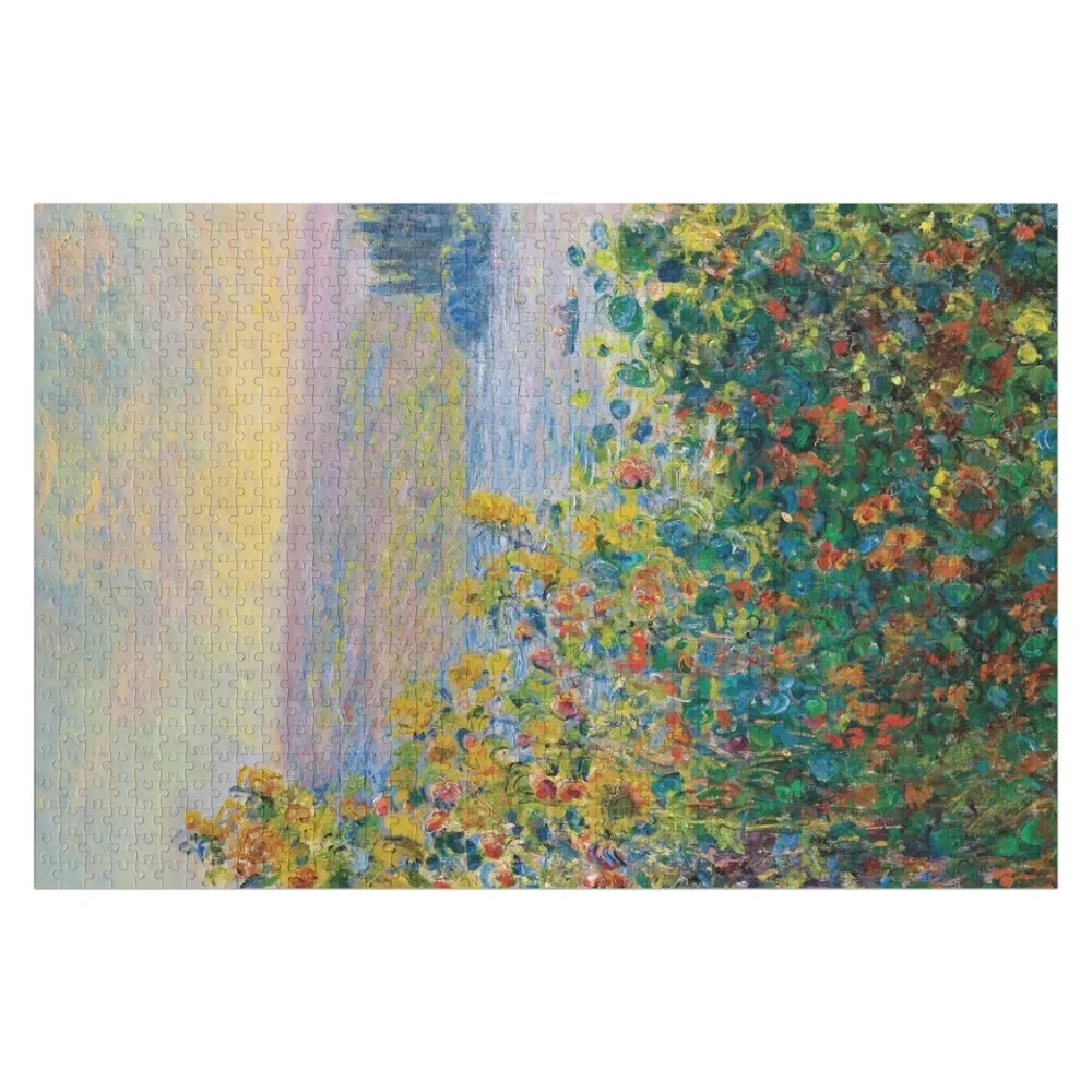 Claude Monet - Flower Beds at Vétheuil Jigsaw Puzzle Jigsaw Pieces Adults Woods For Adults Custom With Photo Puzzle