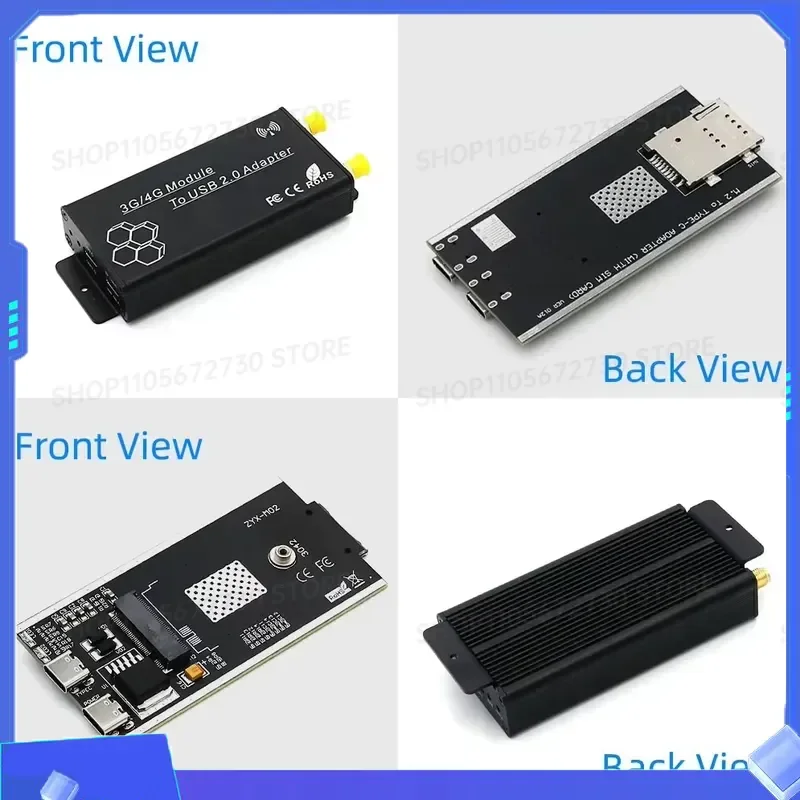 for ZZ 2026 USB 2.0 Wireless Module Enclosure SIM Card Holder with Dual Antennas Protection Shell for 3G 4G LTE GSM Modem