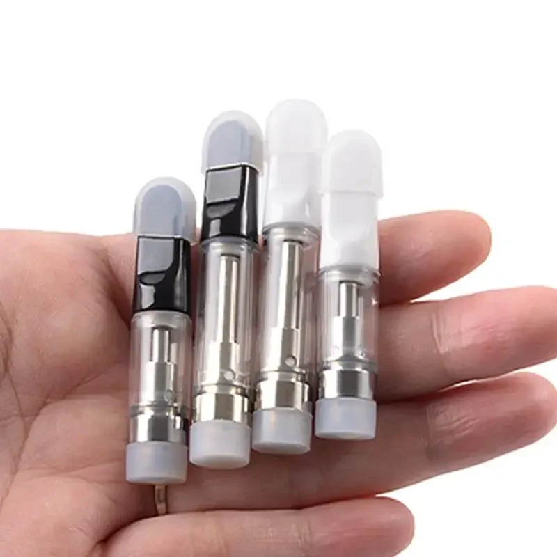 10pcs Th205 CC-ell Ceramic Coiil Vape Cartridges Carts 510 Thread 0.5ml 1.0ml Glass Tank Atomizer Cartridge for Thick Oil Ecig